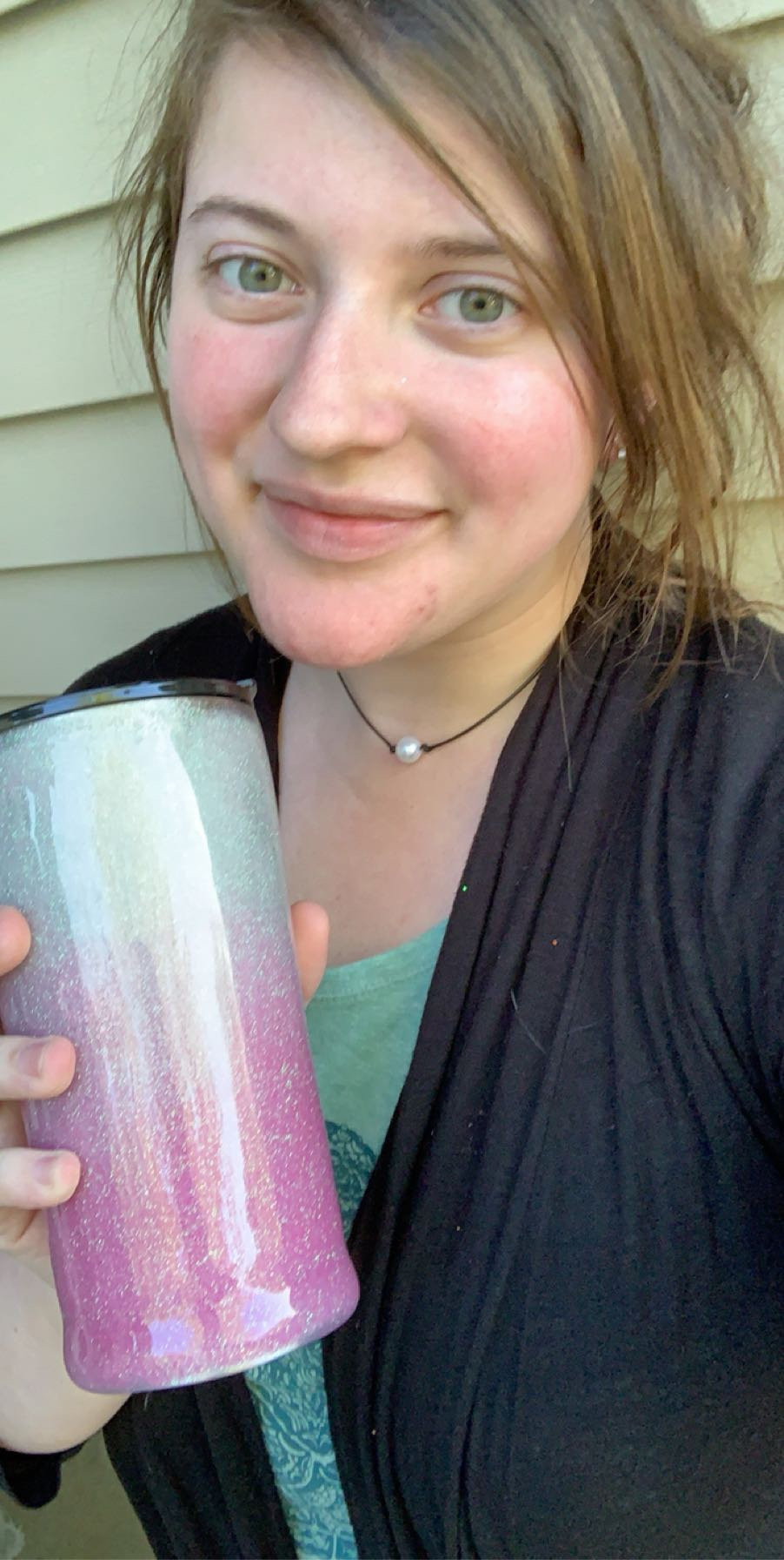 Pink Ombre Glitter Tumblertumbler Cupstumbler With Strawglitter